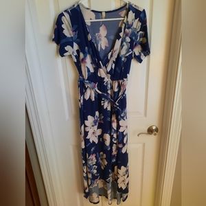 Pink blush maternity wrap dress